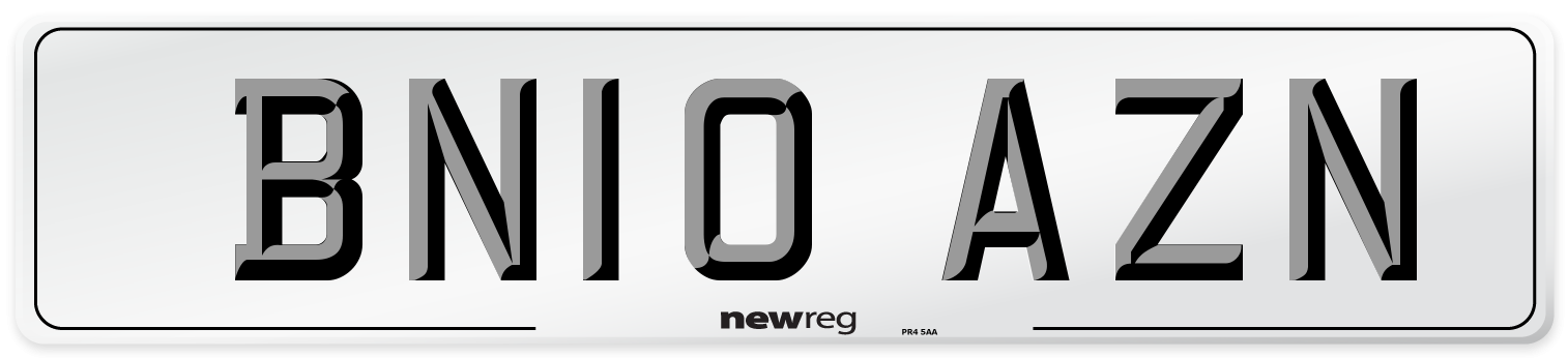 BN10 AZN Number Plate from New Reg